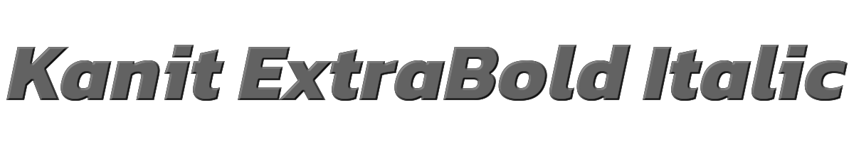 Kanit ExtraBold Italic 