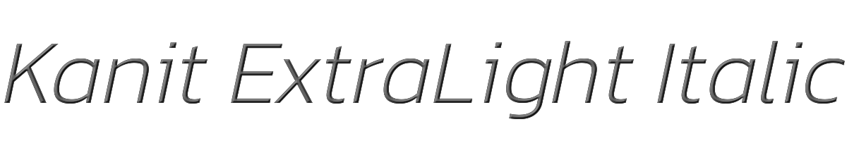 Kanit ExtraLight Italic 