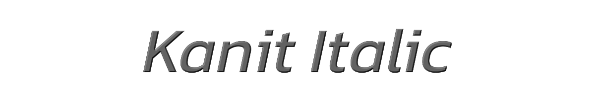 Kanit Italic 