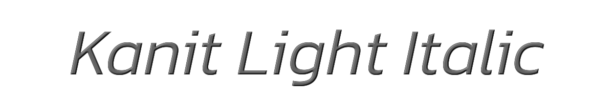Kanit Light Italic 