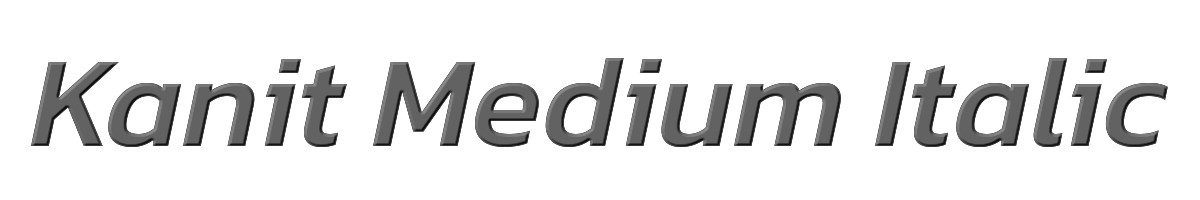 Kanit Medium Italic 
