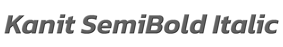 Kanit SemiBold Italic 