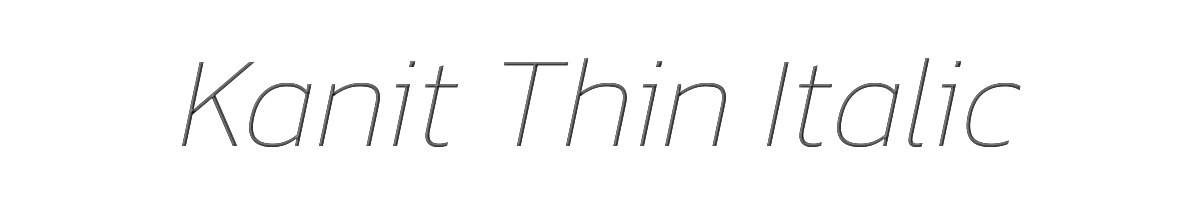 Kanit Thin Italic 