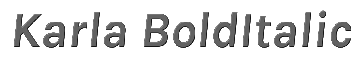 Karla BoldItalic 