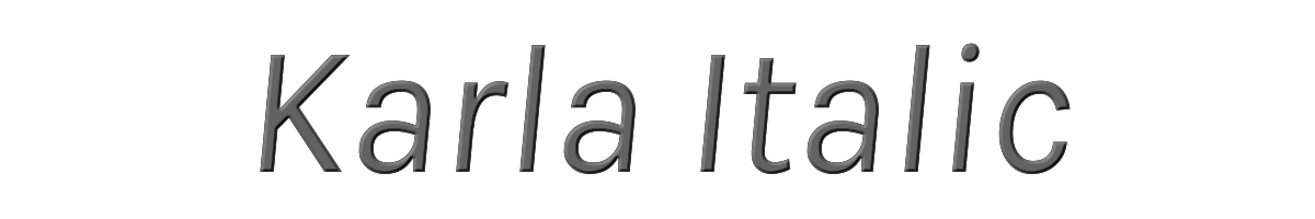 Karla Italic 