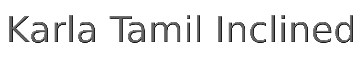 Karla Tamil Inclined 