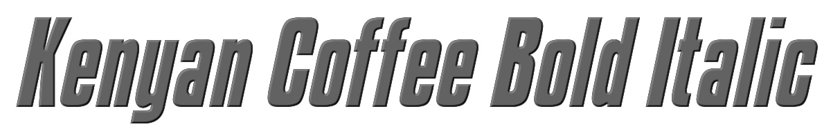 Kenyan Coffee Bold Italic 