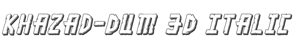 Khazad-Dum 3D Italic 