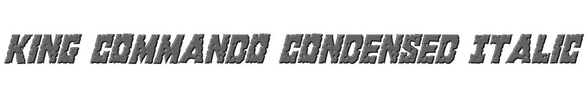 King Commando Condensed Italic 