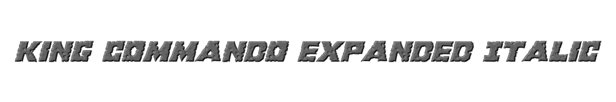 King Commando Expanded Italic 