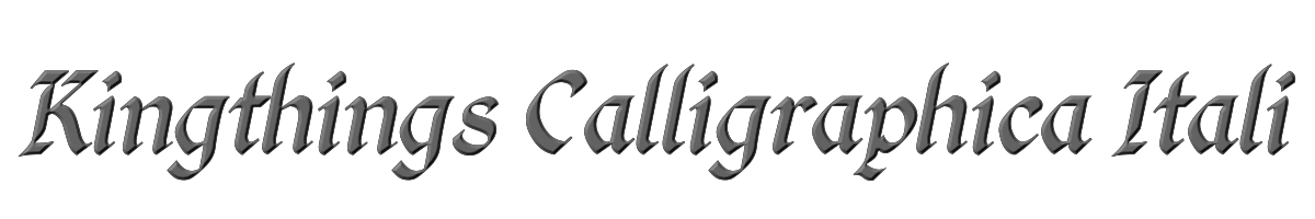 Kingthings Calligraphica Italic Calligraphica 