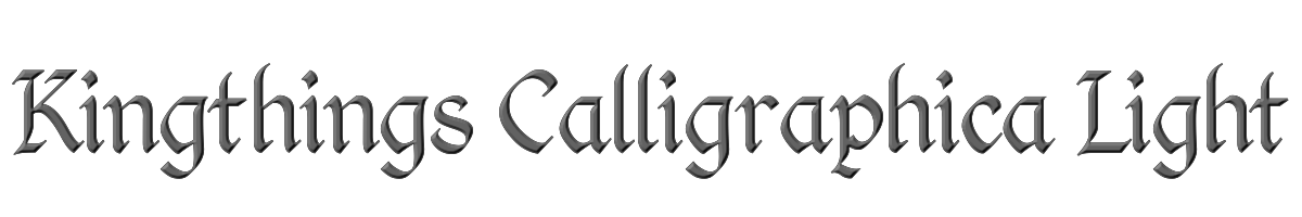 Kingthings Calligraphica Light 