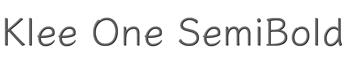 Klee One SemiBold 
