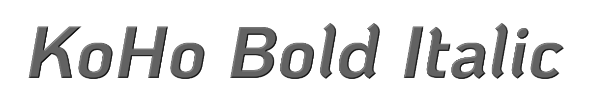 KoHo Bold Italic 