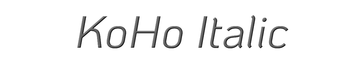 KoHo Italic 