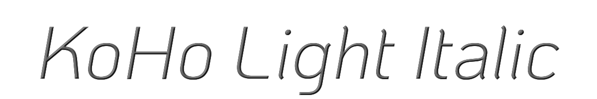 KoHo Light Italic 