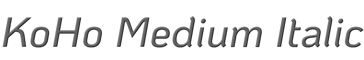 KoHo Medium Italic 