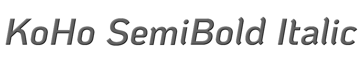KoHo SemiBold Italic 