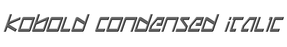 Kobold Condensed Italic 