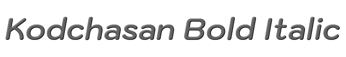 Kodchasan Bold Italic 