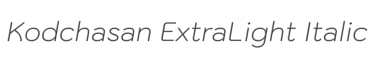 Kodchasan ExtraLight Italic 