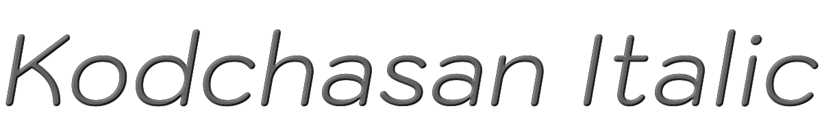 Kodchasan Italic 