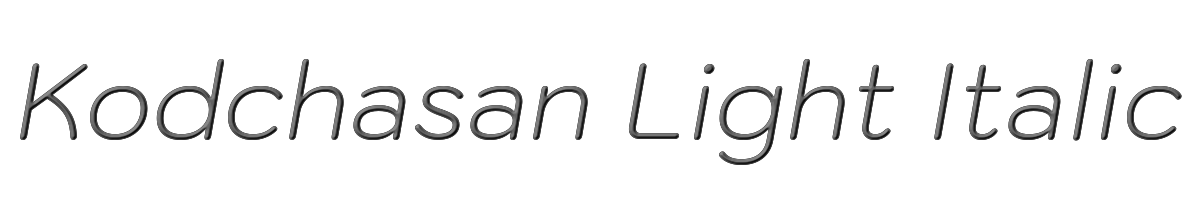 Kodchasan Light Italic 