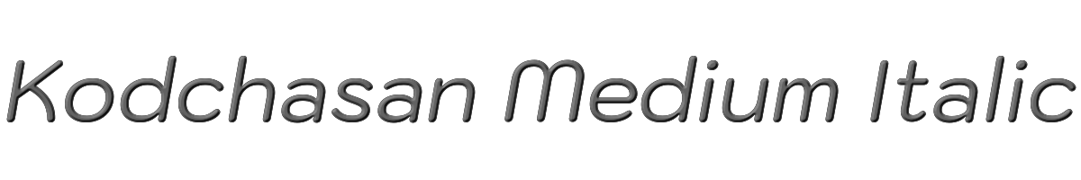 Kodchasan Medium Italic 