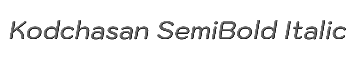 Kodchasan SemiBold Italic 