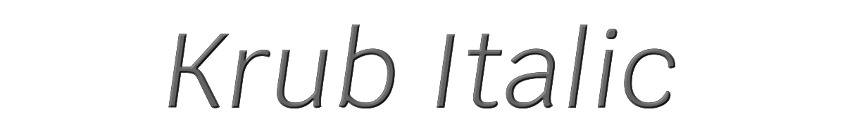 Krub Italic 