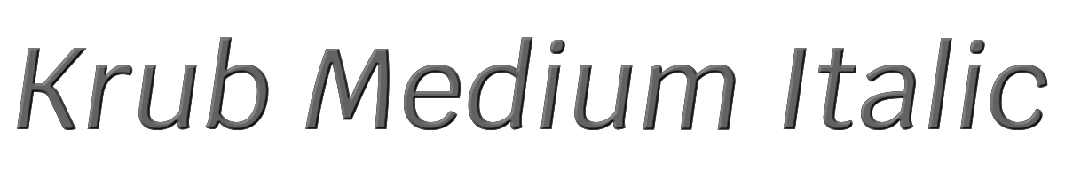 Krub Medium Italic 