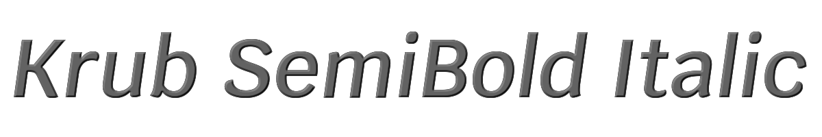 Krub SemiBold Italic 