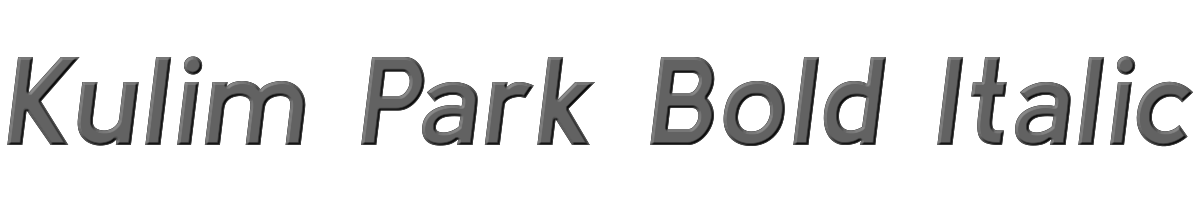 Kulim Park Bold Italic 