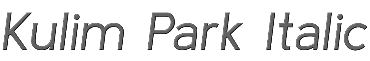 Kulim Park Italic 