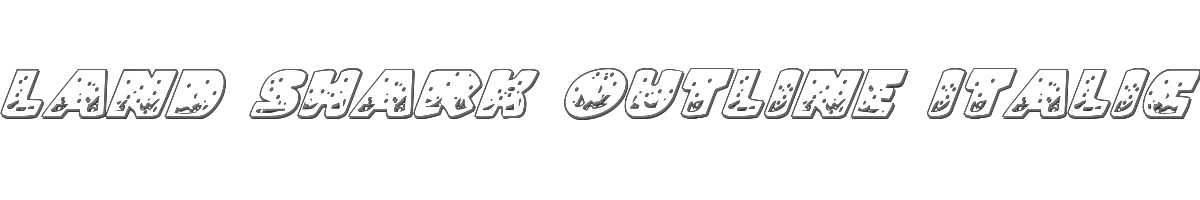 Land Shark Outline Italic 
