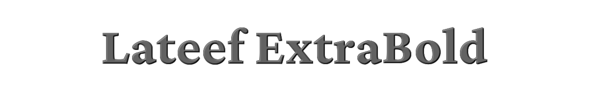 Lateef ExtraBold 