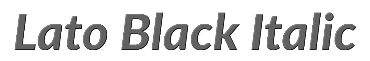 Lato Black Italic 