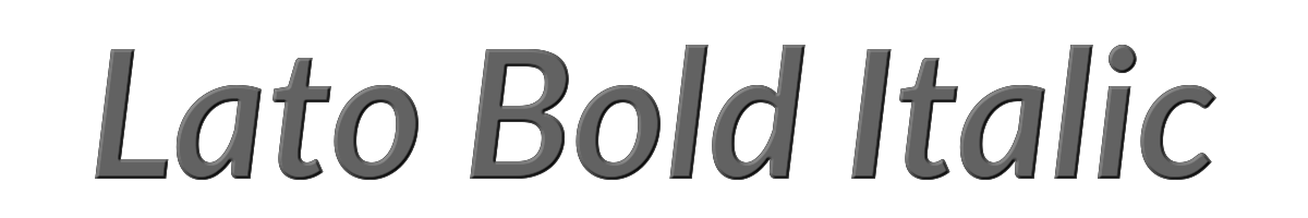 Lato Bold Italic 