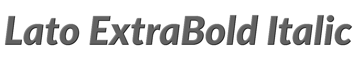 Lato ExtraBold Italic 