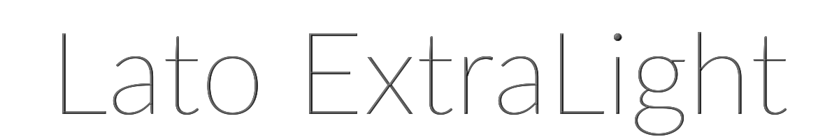 Lato ExtraLight 