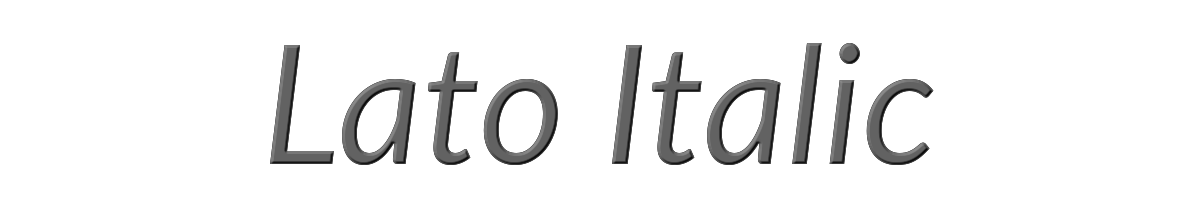 Lato Italic 