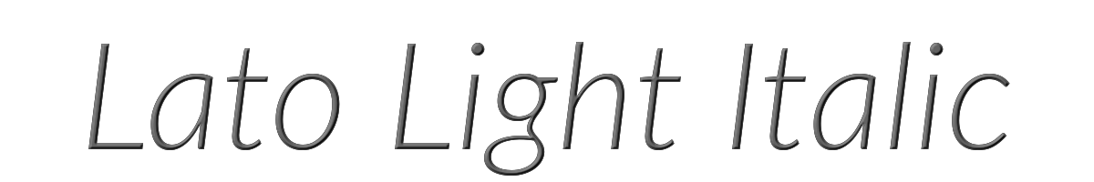 Lato Light Italic 