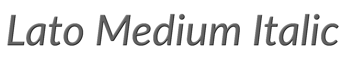 Lato Medium Italic 