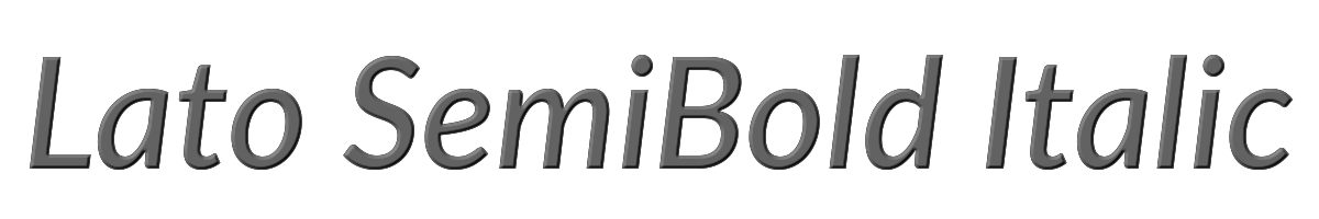 Lato SemiBold Italic 