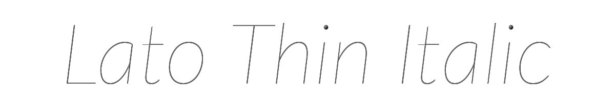 Lato Thin Italic 