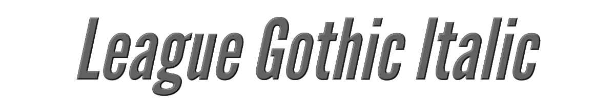 League Gothic Italic 