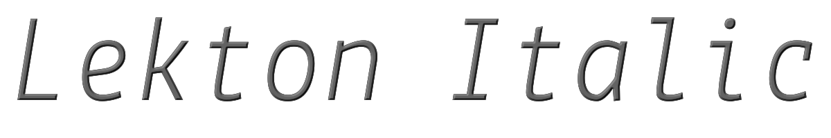 Lekton Italic 
