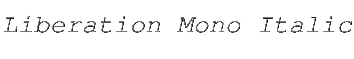 Liberation Mono Italic 