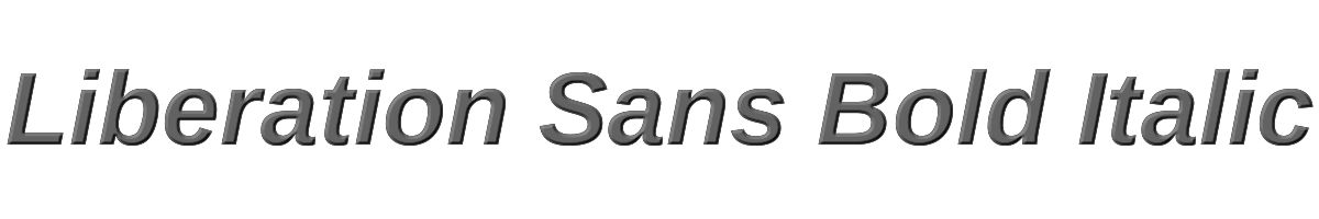 Liberation Sans Bold Italic 