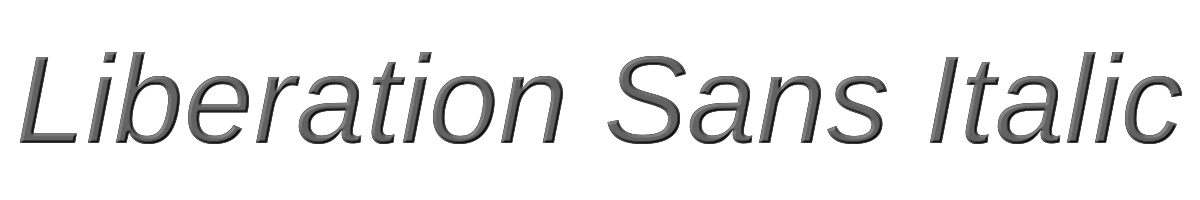 Liberation Sans Italic 